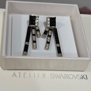 Atelier Swarovski by Viktor & Rolf Collection  Crystal, Black Matte Earrings